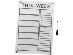 Tablero De Notas Y Planificador Semanal Borrable Para El Hogar Y La Oficina.