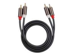Cable De Audio Con Conector Chapado En Oro Y Cable De Cobre Estañado Para Tv Y Reproductor De Cd (1 M)