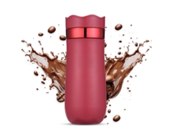 Taza de viaje de acero inoxidable con sistema de prensa francesa, 320 ml, a prueba de fugas.