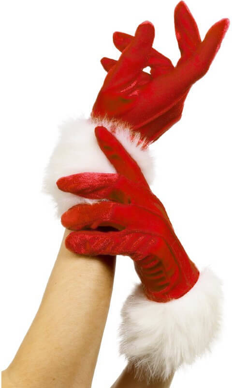 Smiffys29253 Guantes De papá noels color rojo tamaño 29253 colormodelo surtido disfrazzes talla