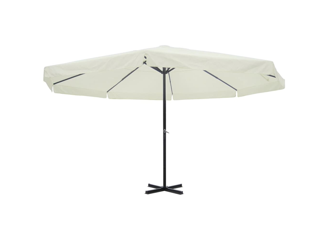 Sombrilla Jardin VIDAXL Blanco (500 x 500 x 385 cm)