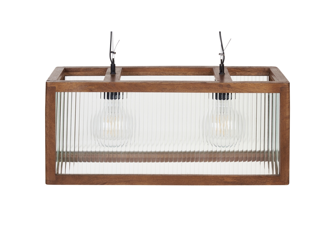 Lámpara de techo BELIANI Penna de Madera de mango Madera clara 65x25x151