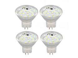 2026-4pcs Bombilla Led Mr11 12led 2w 300lm Luz Punto Base Doble Pin 6000k Blanco Frío Para Jardín