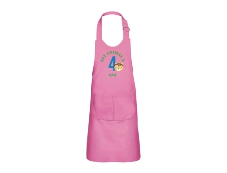 Delantal infantil 2 bolsillos de cocina rose cet animal a