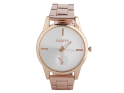 Reloj De Pulsera Analógico De Cuarzo Con Correa De Aleación, Estilo Casual, Oro Rosa.