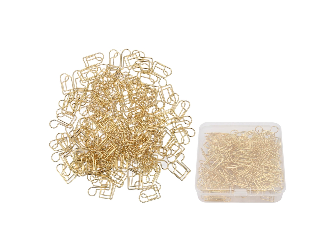 100 Clips De Papel Con Forma De Nota Musical Dorada, Anti-deslizantes, Decorativos Y Pequeños Para Documentos Y Cuadernos