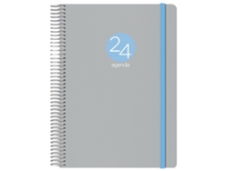 Agenda 2024 Día Página Gris Con Espiral Y Goma Memphis 15X21 Cm DOHE