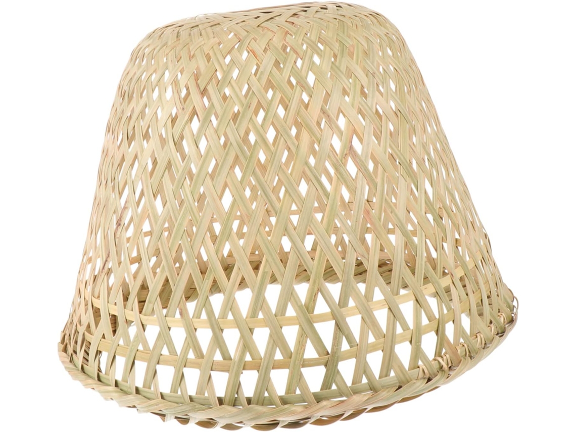 Pantalla De Lámpara Ligera De Bambú Natural Tejido Para Lámpara De Techo De Interior, Decoración