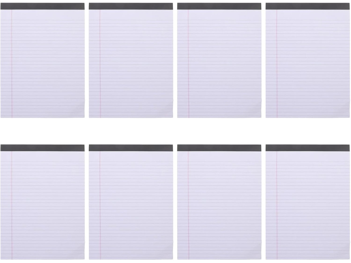 Juego De Blocs De Notas Legales De 8 Piezas Con Páginas Rayadas, Cuaderno Desmontable Y Bloc De Bolsillo.