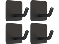 Ganchos de acero inoxidable negros, duraderos, impermeables, para cocina y baño.