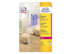 Avery L7781-25 etiqueta autoadhesiva Rectángulo Permanente Transparente 1000 pieza(s)