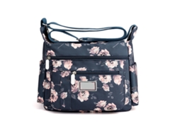 Bolso Bandolera Azul Oscuro Para Mujer, Tejido Oxford, 29x15x23cm, Mochila Cruzada.