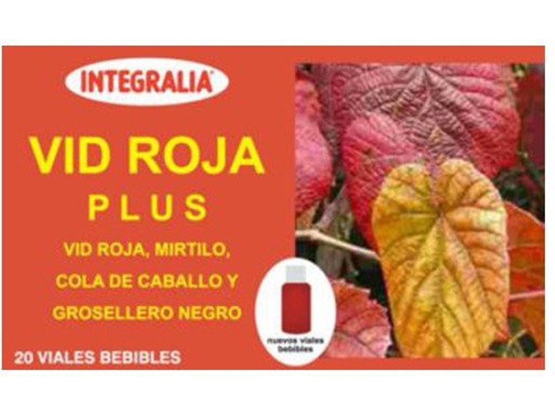 Complemento Alimentar INTEGRALIA Vid Roja Plus 20 Viales (3 Cápsulas)