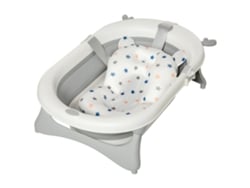 Bañera Plegable Para Bebés Con Tapón Termosensible, Color Gris.