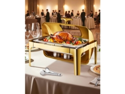 Juego de equipo para buffet y eventos de acero inoxidable dorado de 8,5 l de Tekmaquinas