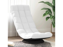 Sillón | Silla Giratoria De Suelo De Tela Blanca 70x51x79 Cm