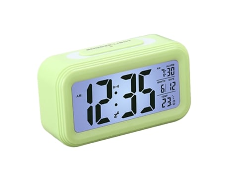 Reloj despertador electrónico silencioso, personas perezosas, ávidas de dormir, reloj despertador LED inteligente sensible a la luz