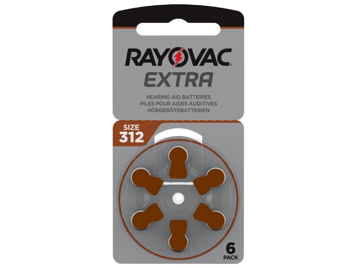60x Pilas para audífonos Rayovac 312 (PR41) - Batería para audifonos -  Auriseo