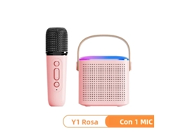 (rosa + 1 Micrófono) Conjunto Multifuncional De Altavoz Inalámbrico Bluetooth Y1
