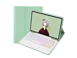 Funda con teclado para Samsung Galaxy Tab A8 10.5 (teclado Bluetooth cuadrado de cuero con ranura para lápiz) Zruxe