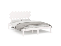Maison Exclusive - Estructura De Cama Doble Madera Maciza Blanca 140x190 Cm