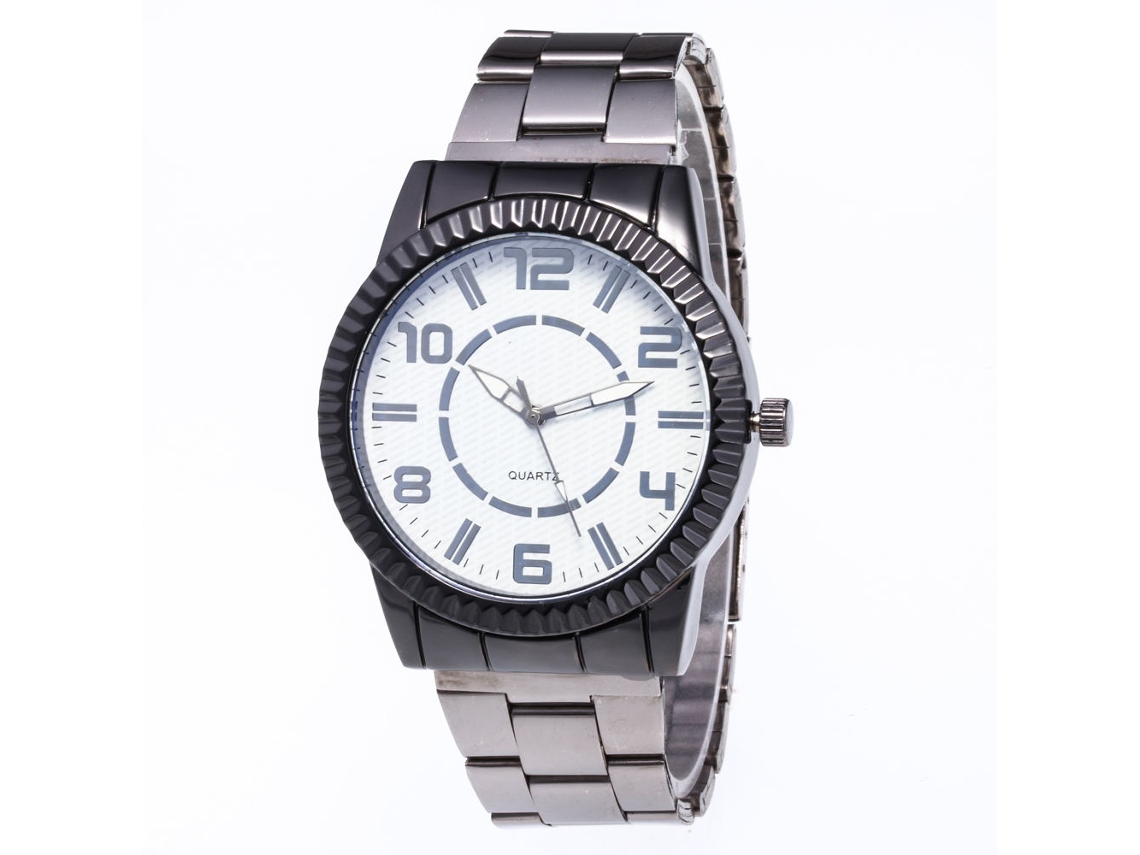 Reloj De Pulsera Analógico Con Movimiento De Cuarzo, Brazalete De Acero Inoxidable, Esfera Grande.