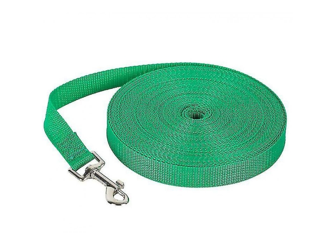 Correa Larga Para Perros Grandes 50m Nylon Con Gancho De Latón Para Exteriores Ipz 30m*2cm Verde