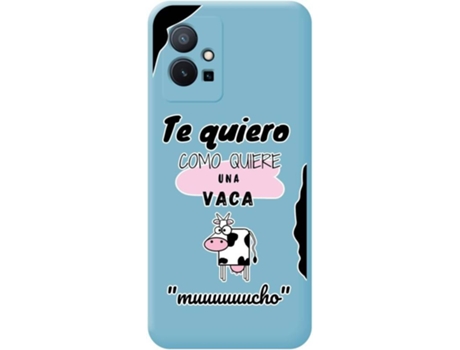 Carcasa para Vivo Y55 5G TUMUNDOSMARTPHONE Silicona Líquida Dibujos Azul
