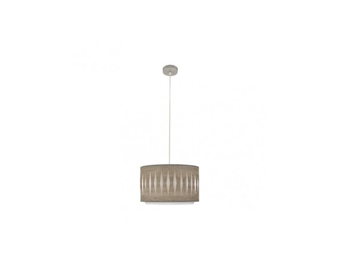 Lámpara colgante Alexandra 1xe27 níquel/madera gris Regx30x30 cm Fabrilamp