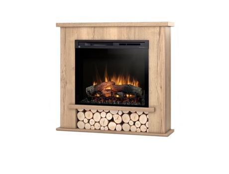 Chimenea LED eléctrica independiente TULA 28' Roble claro 106 x 100 x 28 OUTINFIRE