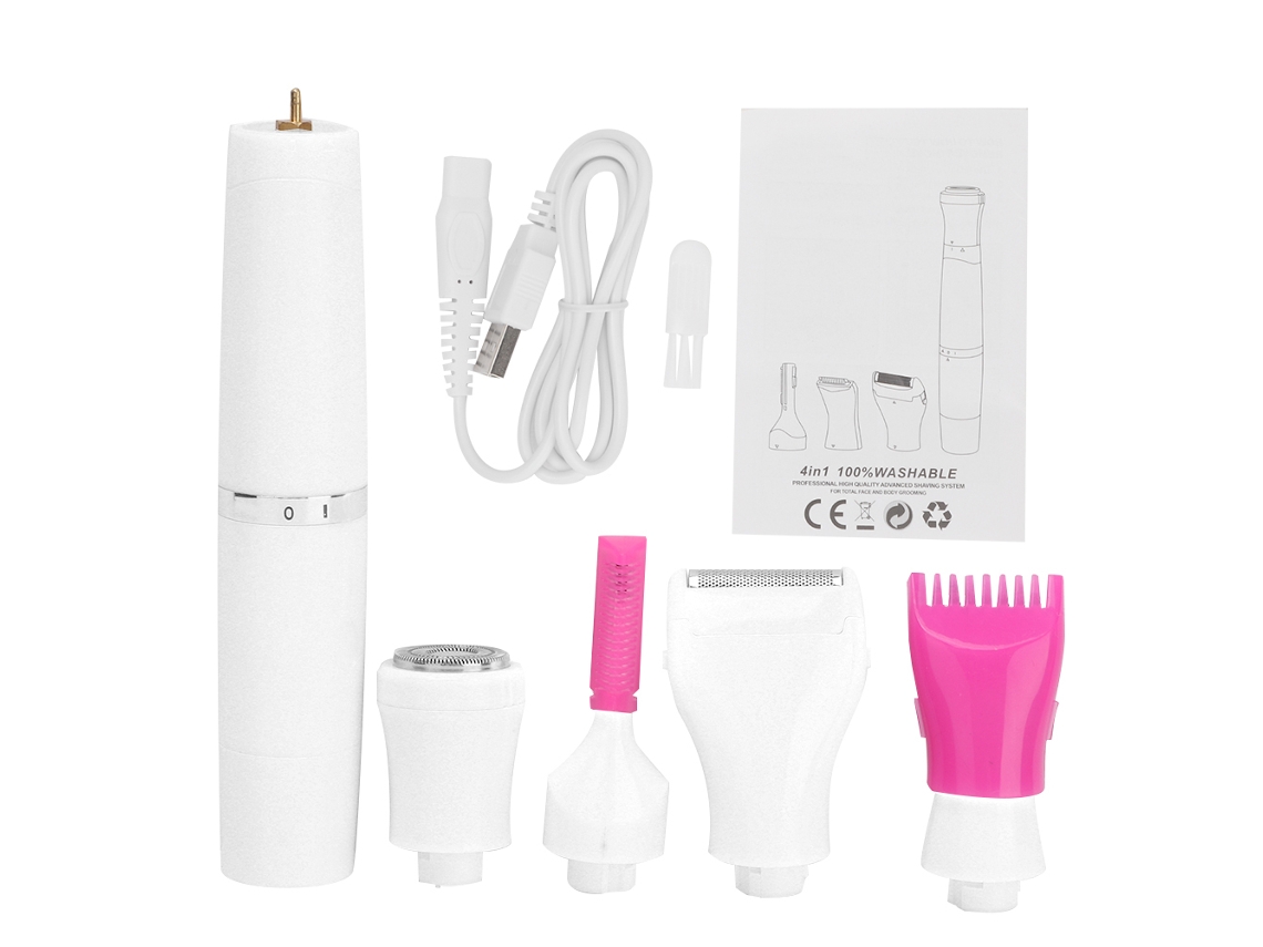 2026-aparato Eléctrico Depilador Multifuncional 4 Em 1 Para Mulher Para Depilar O Corpo (branco)