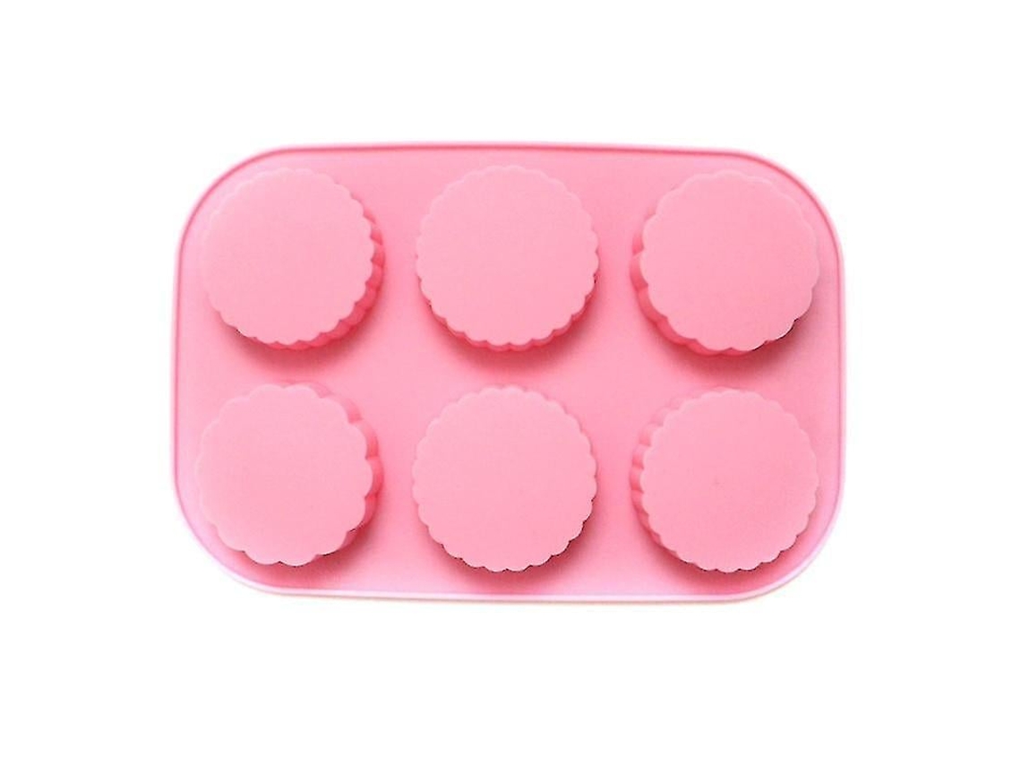 Moldes Para Tartas, Moldes De Silicona Con 6 Agujeros, Forma De Jabón, Lunar.