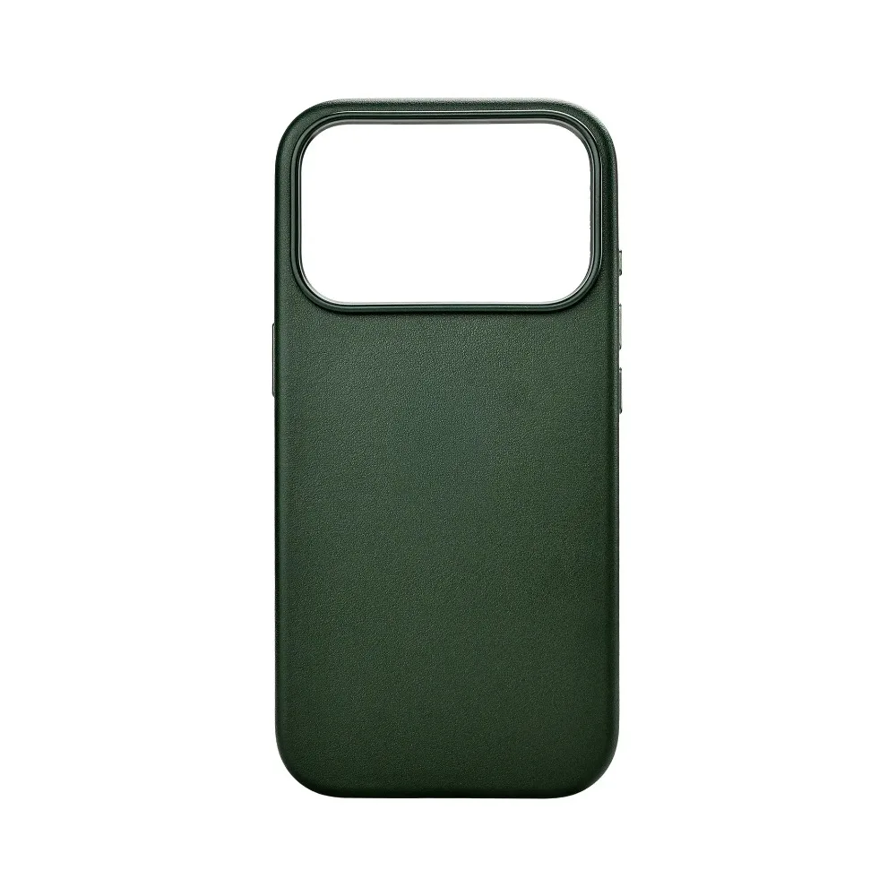 (verde, Iphone 12 Pro Max) Funda Magnética De Cuero Genuino Para Teléfono, Compatible Con Carga Magsafe, Funda Protectora A Prueba De Caídas.