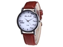 Reloj De Pulsera De Cuarzo Para Estudiantes Deportivo Dial Redondo Color Café