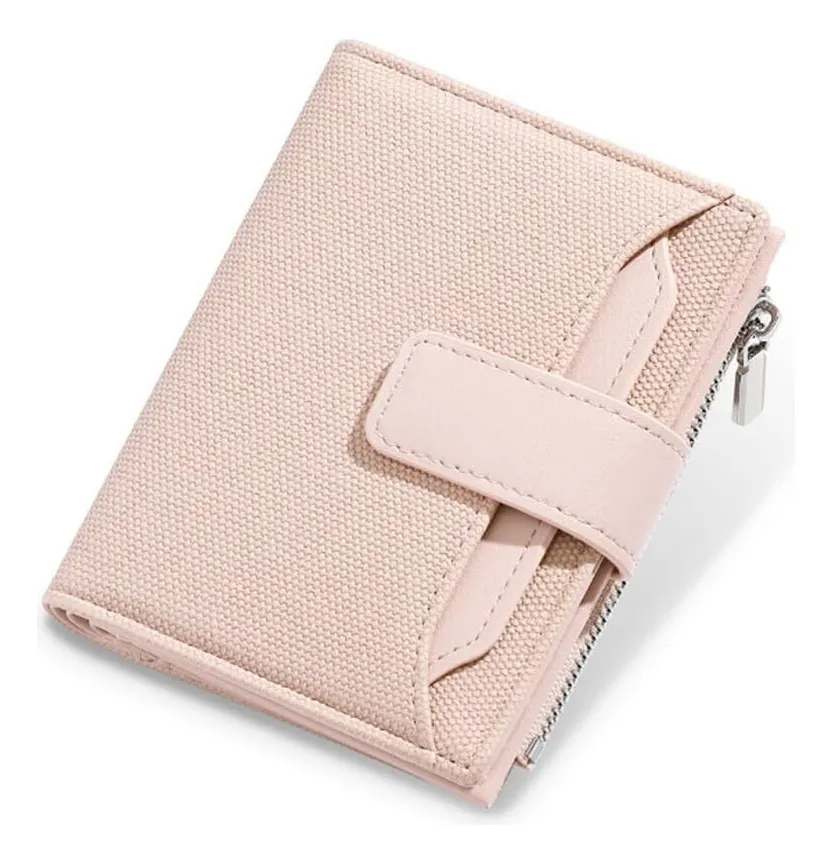 Cartera de mujer con cerradura, cartera doble con ventanavayotoy