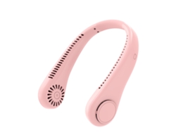 (rosa, Modelo C) Ventilador De Cuello - Recargable Por Usb - Funcionamiento Silencioso - Pantalla Lcd - 3 Velocidades - Batería De 1800 Mah