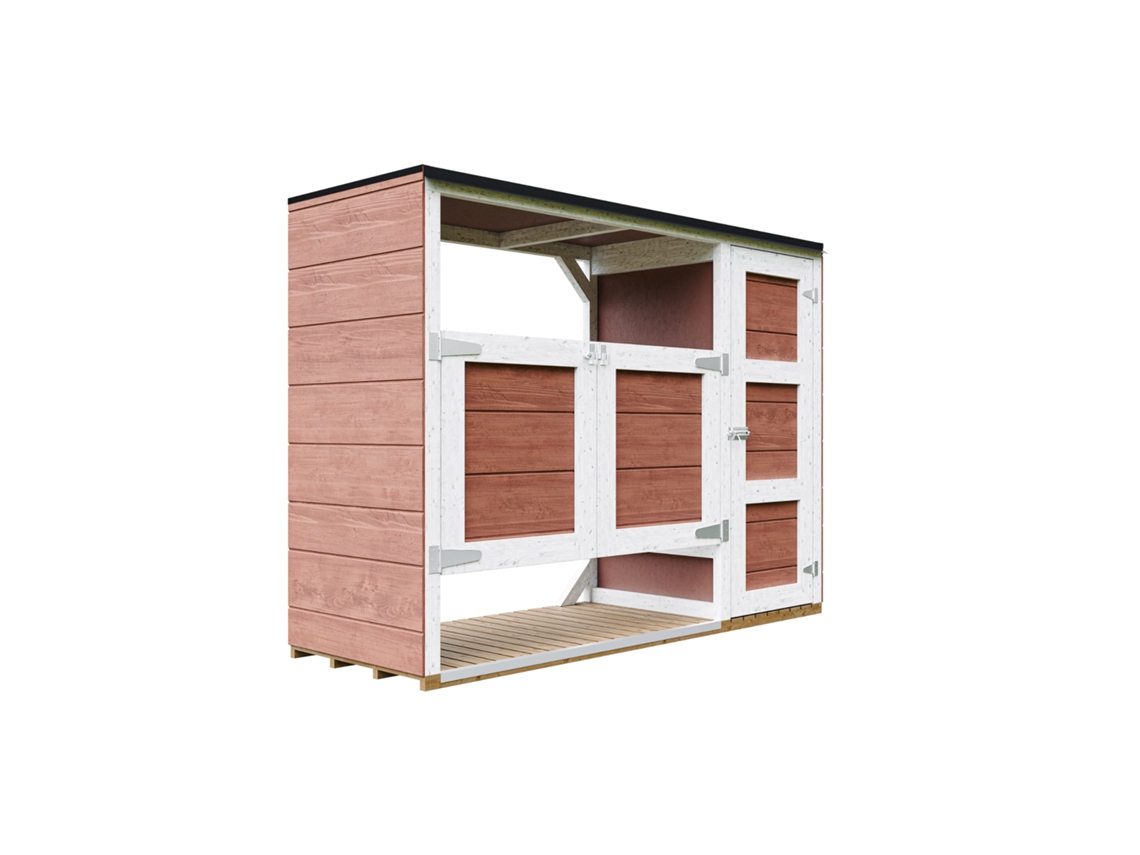 Cobertizo Jardín Para Cubos Basura 2x240l M981a-redwood Red