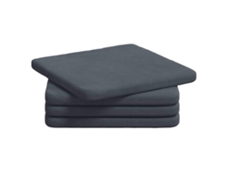 Cojines Para Asiento 4 Uds Gris Oscuro 40 X 40 X 3 Cm