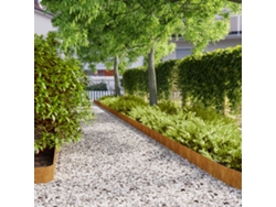 Bordes para césped (10 unidades, 15 x 103 cm, acero corten flexible, DKD HOME DECOR)