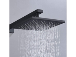 Cabezal De Ducha Fijo De Acero Inoxidable 8 8 De Alta Presión En Negro Mate Para