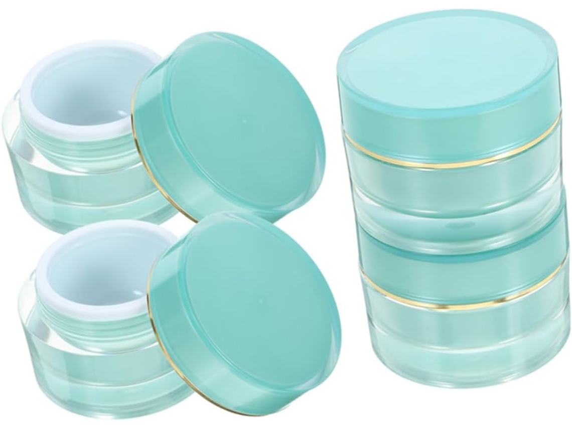 De 4 Potes De Creme Vazios, Pequenos Recipientes De Viagem Com Tampas Para Armazenamento.