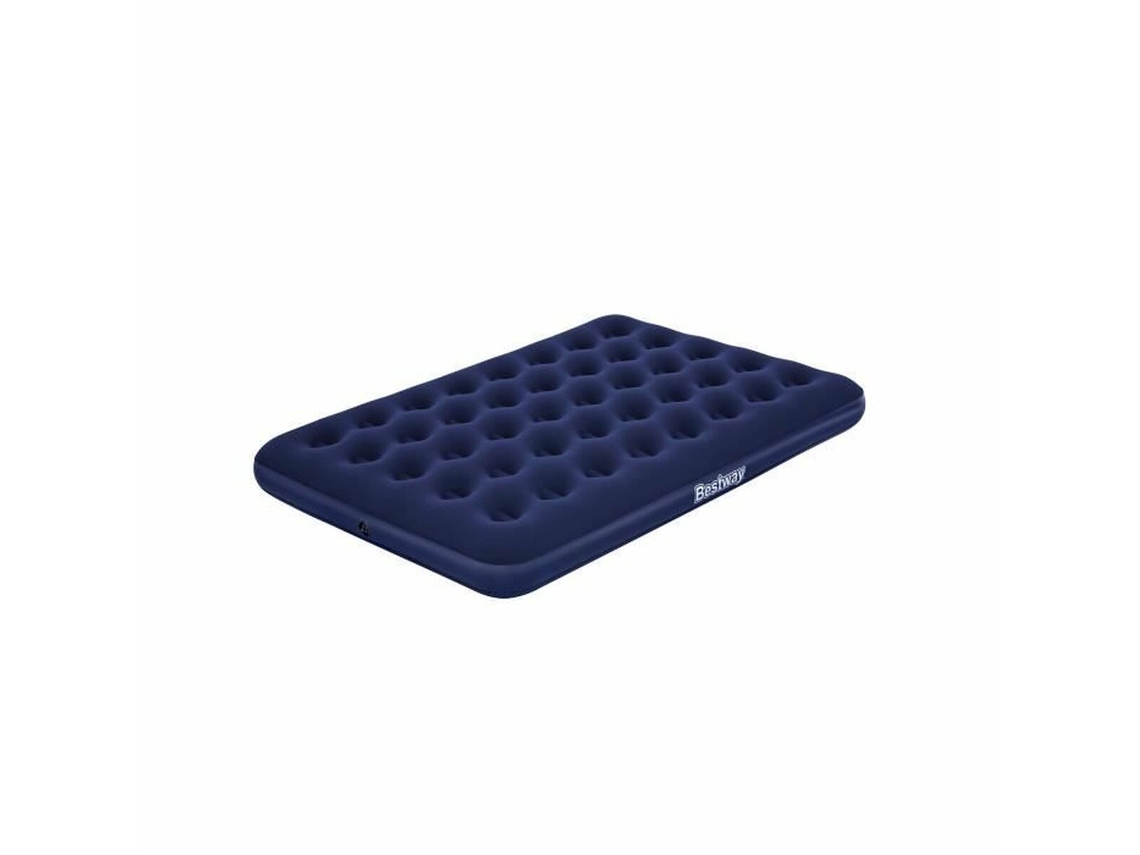Colchón Hinchable De Aire Doble Full Bestway 191x137x22 Cm Azul | Soporta Hasta 300 Kg | Inflador Eléctrico 220v Incluido
