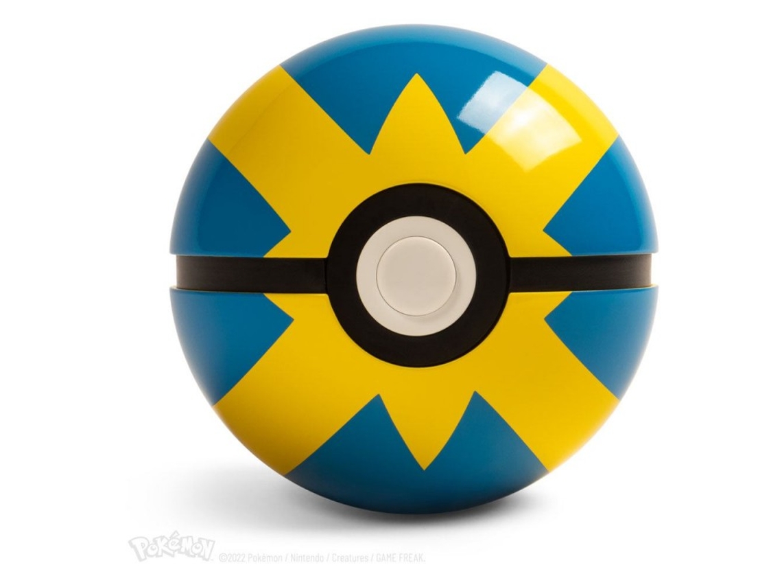 Bola Réplica Electrónica Die Cast Pokémon Quick Ball Azul e Amarelo (6 años)