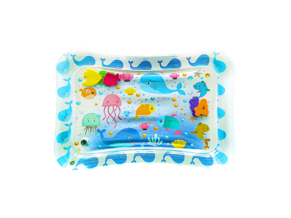 Colchón infantil hinchable con diseño de vida marina. 70x50cm.