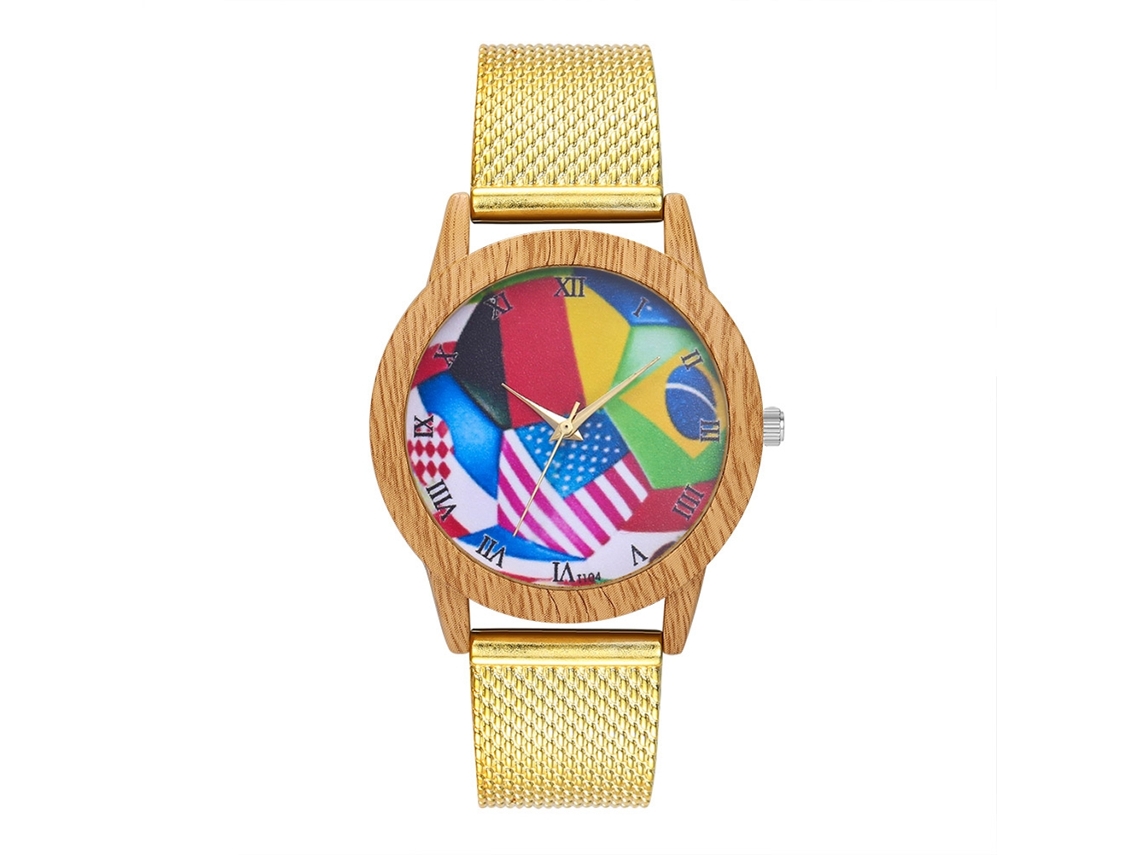 Reloj De Pulsera Analógico De Cuarzo De Aleación Para Hombre Y Mujer, Estilo Moderno T104-f, Dorado.