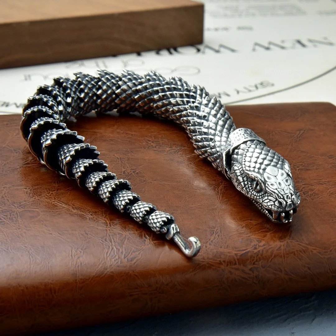 (serpiente, 22 Cm) Pulsera Tradicional Tibetana Budista Con Forma De Dragón Y Un Poderoso Diseño De Escamas De Dragón.
