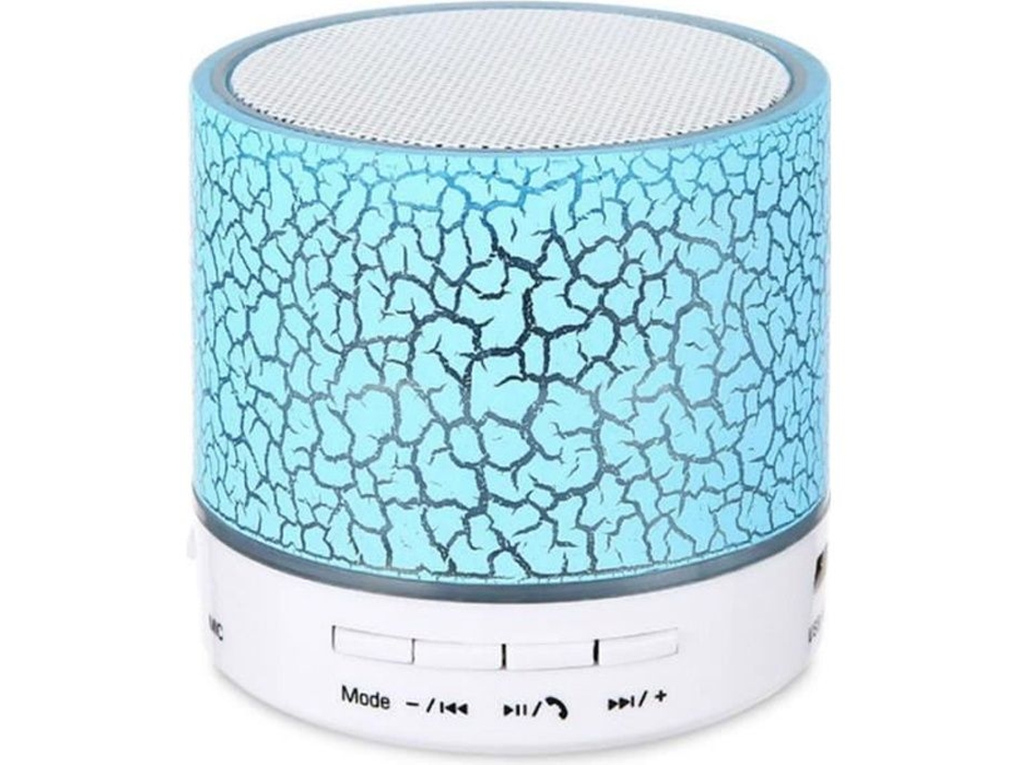 Lamchin Mini Altavoz Bluetooth, Hermoso Altavoz Portátil Inalámbrico LED Blanco con Llamadas Manos Libres, Tarjeta TF, USB Azul S/Marca