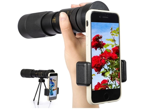 Prismáticos ENKERS Monoculares 10-30X50 HD Monocular de aumento de alta potencia con soporte para teléfono inteligente Trípode giratorio-Negro