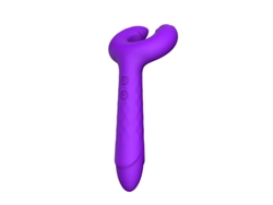 Vibrador De Masaje Impermeable De Silicona 3 En 1 Con 14 Modos Para Adultos (prpura) Yizhood