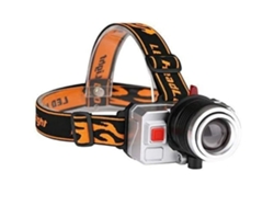 Linterna frontal LED recargable Yunzii T10 con zoom, resistente al agua, color negro